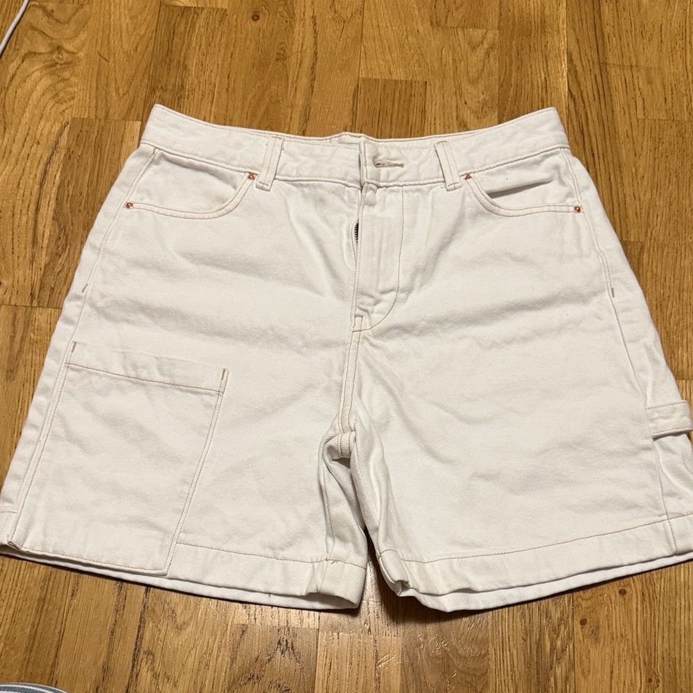 Zara White Jean Shorts